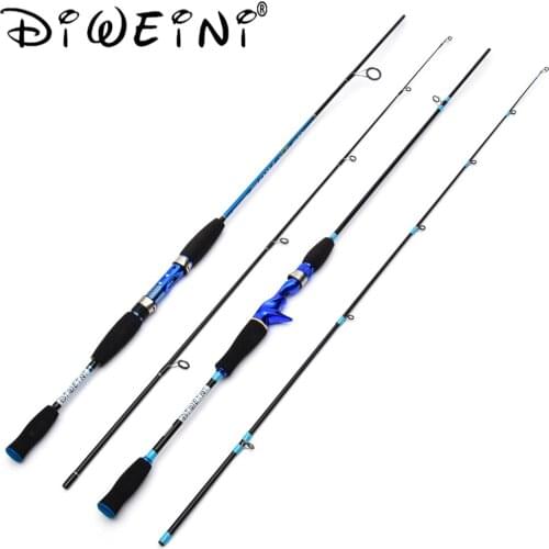 2021 New Blue Black Spinning Rods Super Hard MH/M Power Carbon Spinning Fishing Rod Casting Rod Lure Fishing Rod 1.8M 2.1m