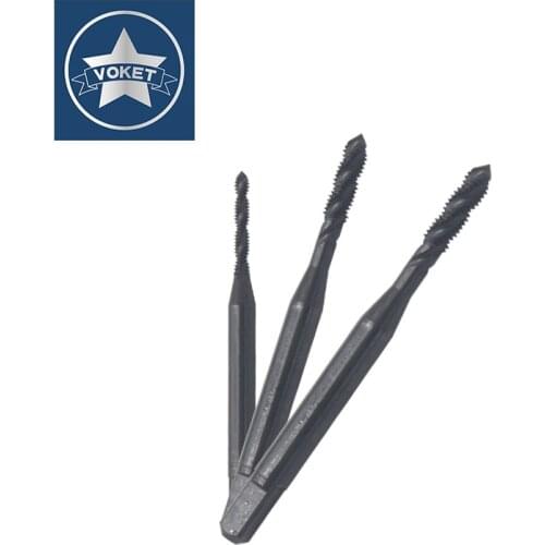 HSSE Right Hand With OXIDATION Sprial Fluted tap M1 M1.2 M1.4 M1.5 M1.6 M1.7 M1.8 M2 M2.2 M2.3 M2.5M2.6 Metric Screw Thread taps