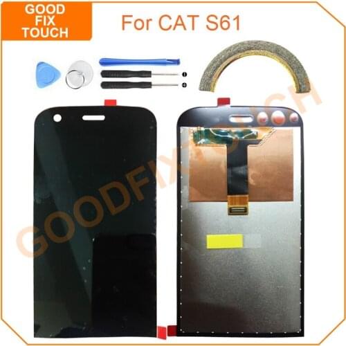 Original 5.2" LCD Screen For Caterpillar Cat S61 S 61 LCD Display Touch Screen Panel Digitizer Assembly For CAT S61 Repair Parts