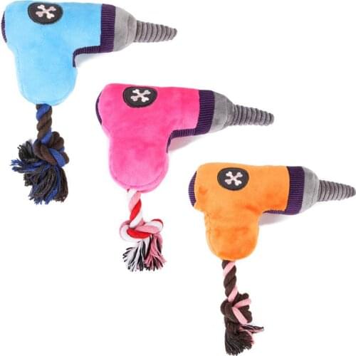 Pet Dog Plush Cotton Rope Toy Built In Sounder Vocalizations Non-toxic Puppy Funny Interactive Sound Molar Teeth Chew Toys