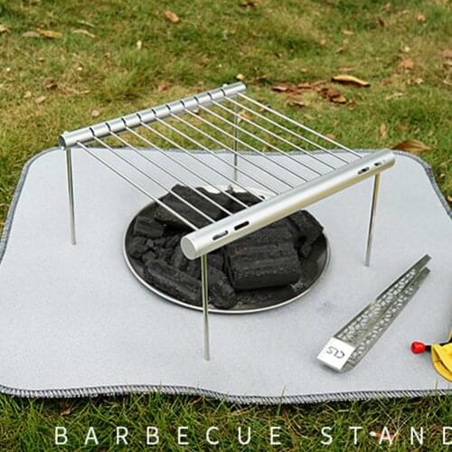 Portable Stove Top Grill Mini Stainless Steel Stove Grill Rack Holder Heating Bracket Support Tray Kitchen BBQ Cooking Tools