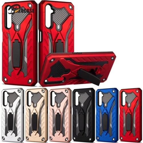 Shockproof Hard PC Armor Phone Case For OPPO Realme 6 Pro Hybrid Silicone Rugged With Stand Holder Cover For OPPO Realme 6 A92