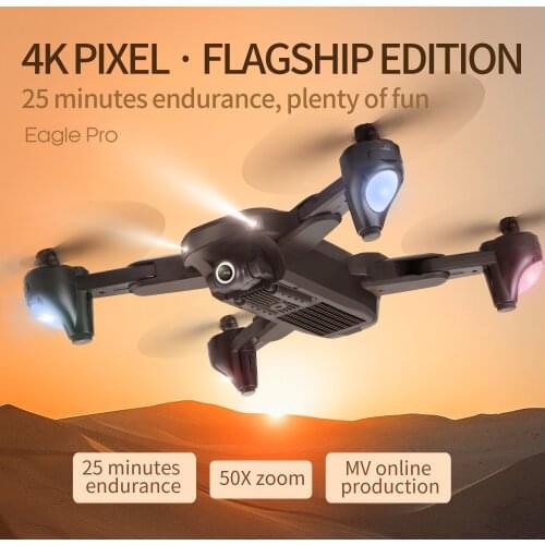 RC Drone 4K Dual Camera Optical Flow HD Aerial Video HJ26 Quadcopter 25mins Aircraft Storage bag Professional dron Toys for boys