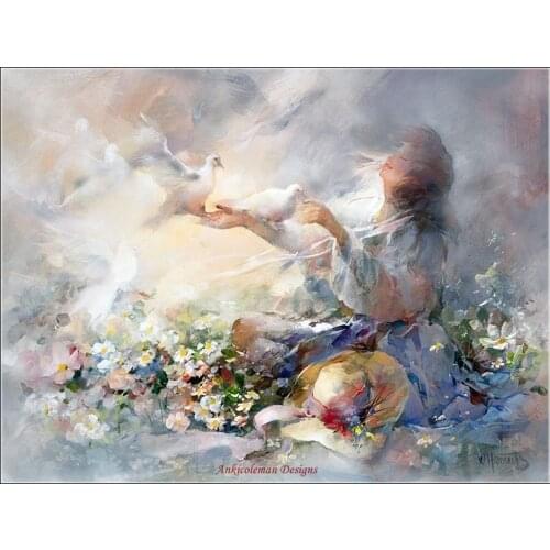 Romantic Reflections - Counted Cross Stitch Kits - DIY Handmade Needlework For Embroidery 14 ct Cross Stitch Sets DMC