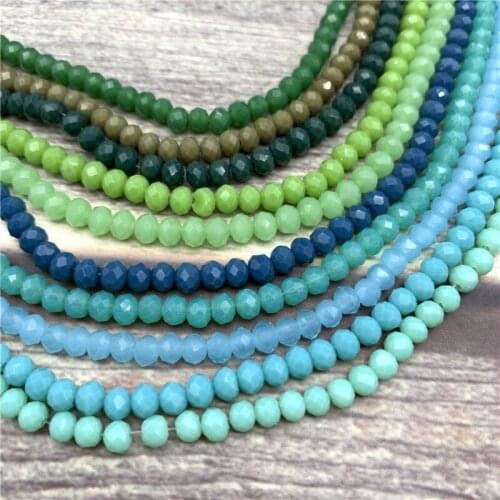 3X4mm 140pcs Austria Faceted Crystal Glass Beads Loose Spacer Beads for Jewelry Making Wholesale DIY Bracelet Making