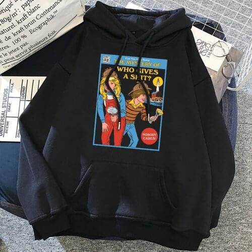 Nobody Cares Simplicity Print Hoodie Womens Autumn Casual Hoody simple Oversize Sweatshirt Street Fleece Clothes Hip Hop Clothes