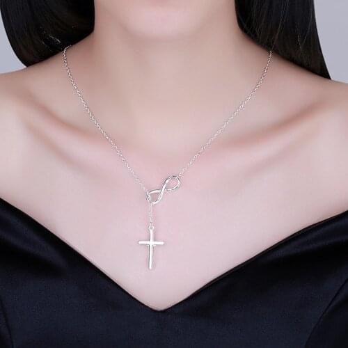 Vintage . Sterling Silver color Jewelry Circle Strip Long Chain Pendants&Necklaces sterling-Silver color Choker Necklace N1005