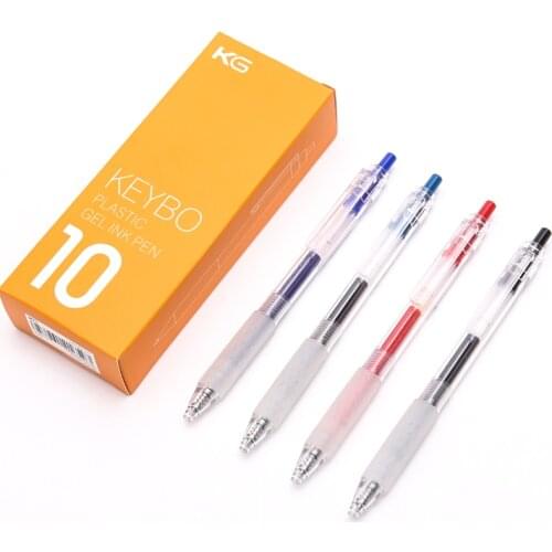 Youpin KACOGREEN KEYBO Plastic Gel Ink Pen 4 Colors 0.5MM Neutral Pens School Office Supplies/KACO Blue Refill 10Pcs/set