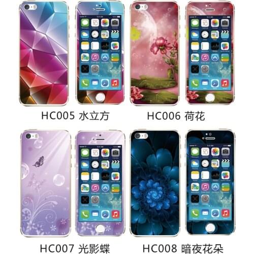 YKSPACE Dream 9H HD 2.5D fashion Cartoon Front + Back Tempered Glass Screen Protector film for iPhone 6 6S Plus 6Plus colorful