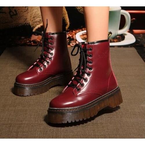 2018 Women Boots platform autumn and winter add cotton warm boots womens ankle boots size 35-40