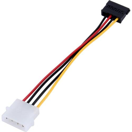 1pcs Serial ATA SATA 4 Pin IDE Molex to 15 Pin HDD Power Adapter Cable Hard Drive Adapter Male to Female Cable Free Shipping