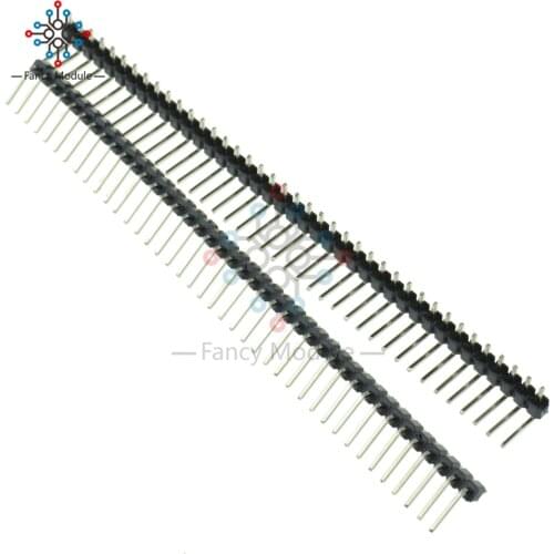 10pcs 40 Pin 1x40 Single Row Male 2.54mm Breakable Pin Header Right Angle Contor Strip Prototype Shield DIY