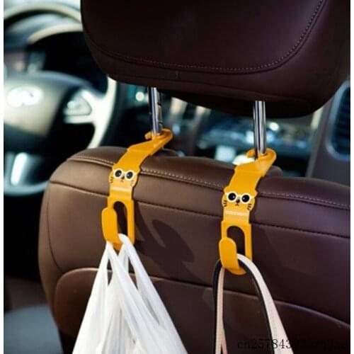 100sets 2pcs/set Back Seat Headrest Hanger Car Holder Hook for Bag Universal Cute Purse Cloth