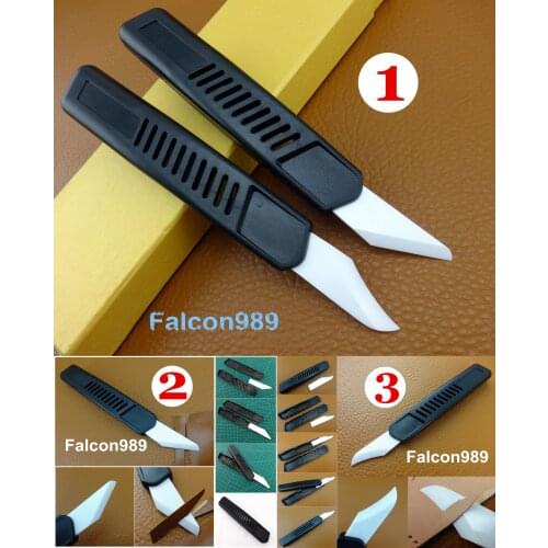 3kinds Leather Craft Nano Ceramic Blade Knife Cutter Skiving Tool Set Kit - Sewing Stitching Carving Stamping Knife Cutter Punch
