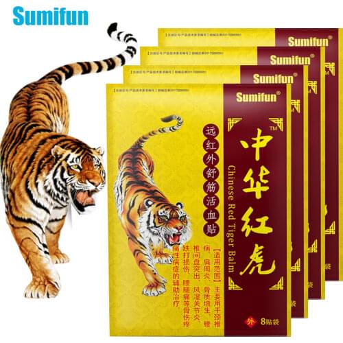 8/16/32pcs Sumifun Chinese Red Tiger Balm Plaster Muscle Ache Neck Back Joint Pain Relief Patches Knee Body Medical Plasters