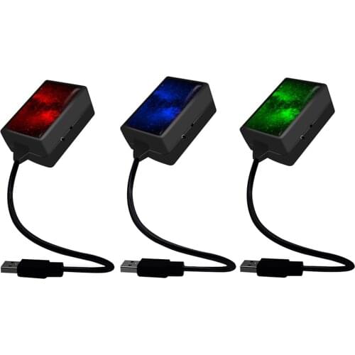 ALLOYSEED Mini 5V USB Car Interior Ceiling Atmosphere Light Starry Sky Laser Projector Auto Home Decorative Ambient Lamp