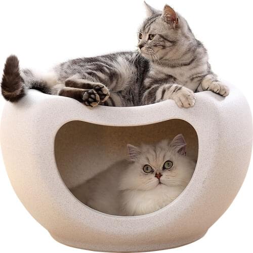 Clean red cat nest hot all year round global closed sleep dig washable dog cage pet coffee table