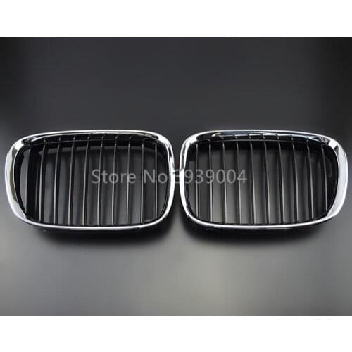 For BMW 5 Series E39 520 523 525 528 540 1995-1998 2PCS Car Front Hood Mesh Grill Grille Car Styling Accessories