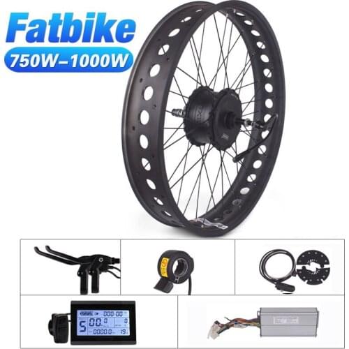 Fat Bike Electric Wheel 52V 1000W Snow Bike Kit 48V 750W Electric Bike Conversion kit 4.0 Wheel ebike kit MXUS XF15Fat Hub Motor
