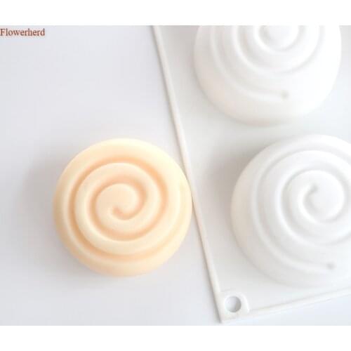 6 Holes Round Sweet Vortex Silicone Mold Creative Handmade Moldes De Silicona Para Jabones Artesanales Soap Making Supplies