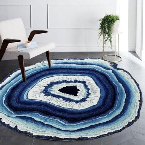 3D Printed Wood Tree Annual Ring Pattern Round Carpet Bedroom Floor Rugs Baby Crawling Mat Living Room Rug Kitchen Home Decor