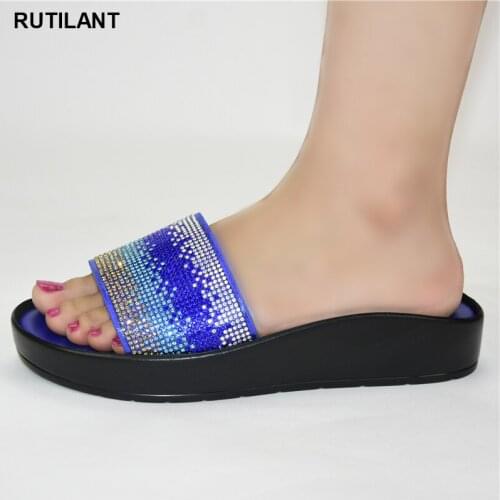 Summer Slippers 2020 Women Shoes High Quality PU Leather Square Toe Ladies Summer Slippers Good Quality Slippers for Woman