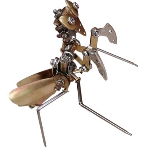 Metal Puzzle Model Ornaments Mechanical Insect Crafts For Home Decor Diy Assembly Toys Gifts - Mecha Mantis