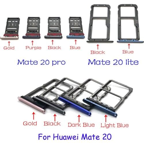 New Micro Nano SIM Card Holder Tray Slot Holder Adapter Socket For Huawei Mate 20 Lite Pro X 20X Replacement Parts