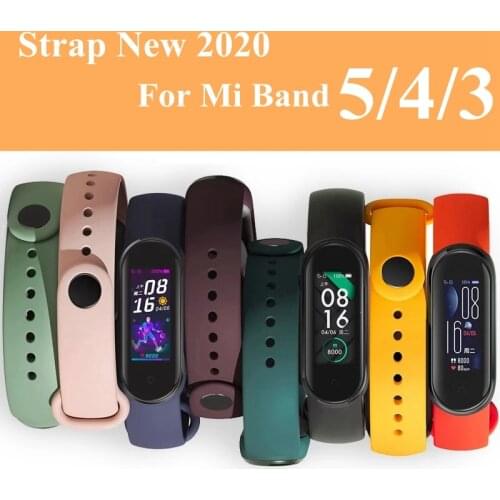 MiBand 5 Strap For Xiaomi Mi Band 4 5 3 Wristband Mi5 Mi4 Watch Replacement Bracelet Xiomi Mi Band4 Band5 Silicone Wrist Strap