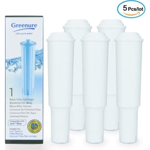 Certified coffee machine water filter, compatible with Jura Clearyl White, 64553, 7520, 60209, 68739 5 packs