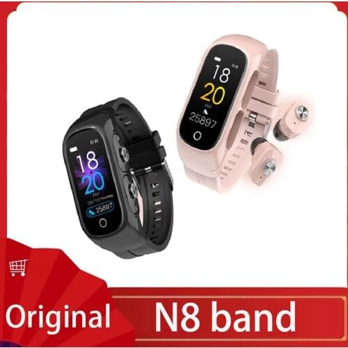 2-In-1 Smart Watch TWS Earbuds True Wireless BT5.0 Headphone Fitness Sports Tracker Smart Bracelet Wrist Band Heart Rate Monitor