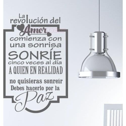 Sticker Citation La Revolucion Del Amor Vinyl wall Decals Removable Wall Art Wall Decor for Living Room Home Decor House Poster