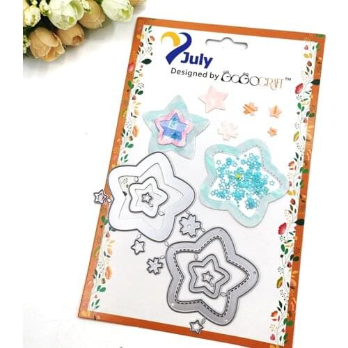 Julyarts Shake The Card Star Die Cutting Scrapbooking New Background Dies for Scrapbooking Album Paper DIY Card Decoration
