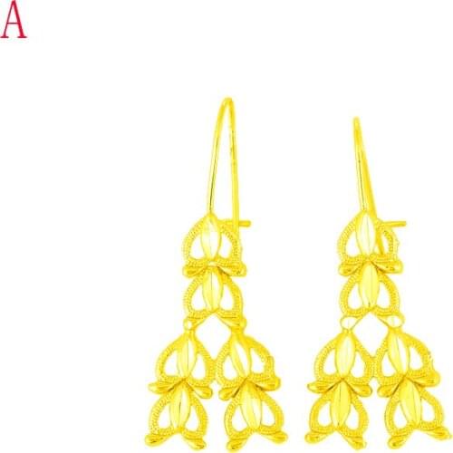 Heart Love Jewelry Gold Color Ethiopian Earrings for Women/Girl Wedding Bridal Arab African Eritrea Habesha Gifts