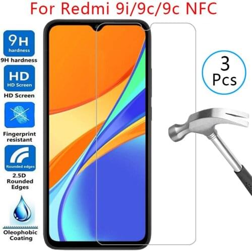 Tempered glass screen protector for xiaomi redmi 9c nfc 9i case cover on redmi9c 9 c i c9 i9 protective phone coque bag readmi9c