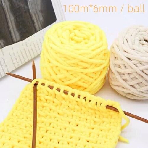 100m 165g Thick Wool DIY Knitting Sewing Scarf Soft Yarn Ball Handmade Doll Blacket Warm Crafts