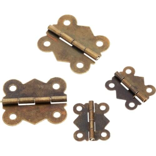 12pcs Butterfly Furniture Hinge Wood Dollhouse Door Hinge for Cabinet Drawer Jewelry Box