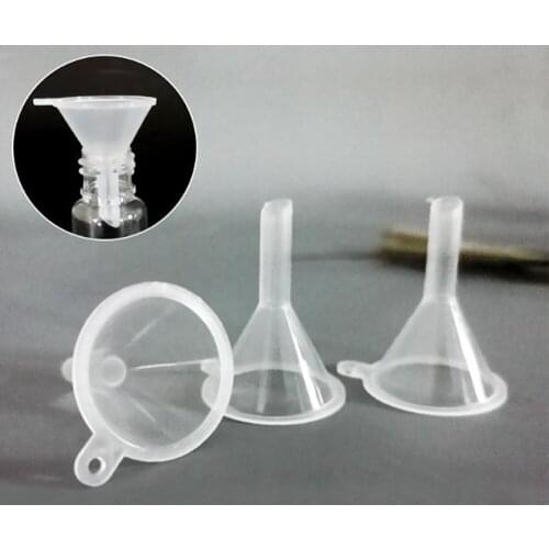 20pcs/lot Small Plastic For Perfume Diffuser Bottle Mini Liquid Oil Funnels Lab Tools