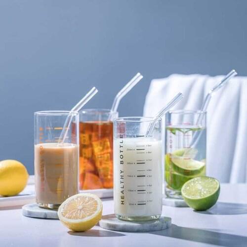 300ml Glass Measuring Cup Heat-resistant Milk Coffee Mug Breakfast Cup With Measuring Range Drinking Glass Kitchen Accessories