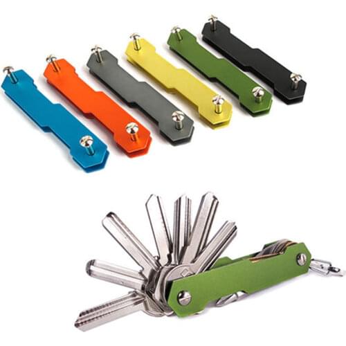 6 Colors Aluminum Alloy Key Clip Multi-function Double Open EDC Outdoor Equipment Key Holder Unisex Metal Keys Organizer