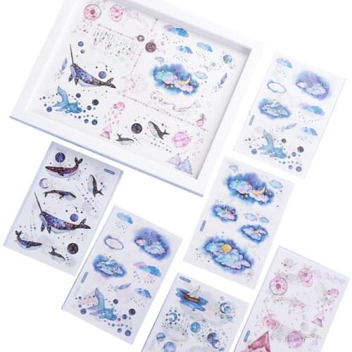 6 pcs/pack Cartoon Blessing In English Bullet Journal Decorative Stationery Stickers Scrapbooking DIY Diary Album Stick Lable