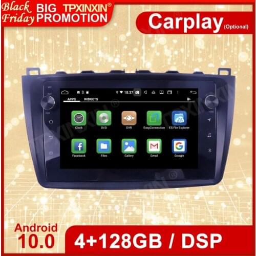 Carplay 2 Din Car Android 10 Stereo Receiver For Mazda 6 2008 2009 2010 2011 2012 2013 2014 Video Radio Audio Recorder Head Unit