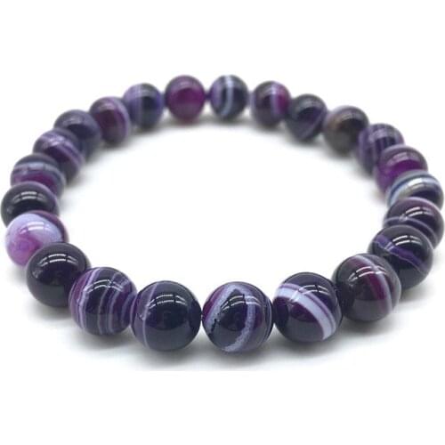 Natural Stone Beads Amethysts Purple Crystal Round Beads Buddha bracelet For Women And Men Jewelry 8mm 10mm