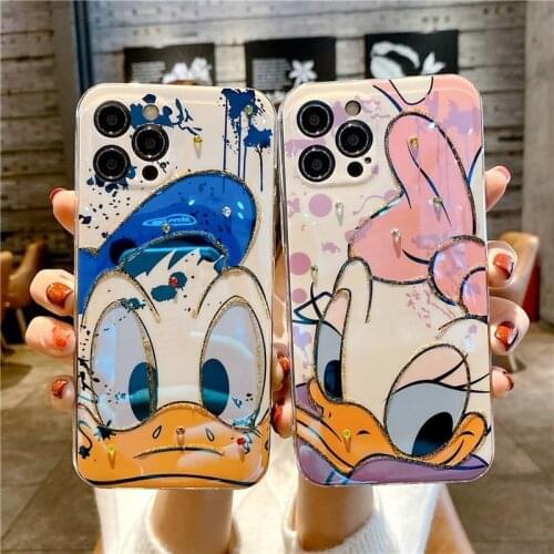 Disney Donald Duck Phone Case for IPhone 7 / 8 / X / XS / XR / XS Max / 11 / 12 / Pro /Cute Cartoon Anti-fall Silicone Case