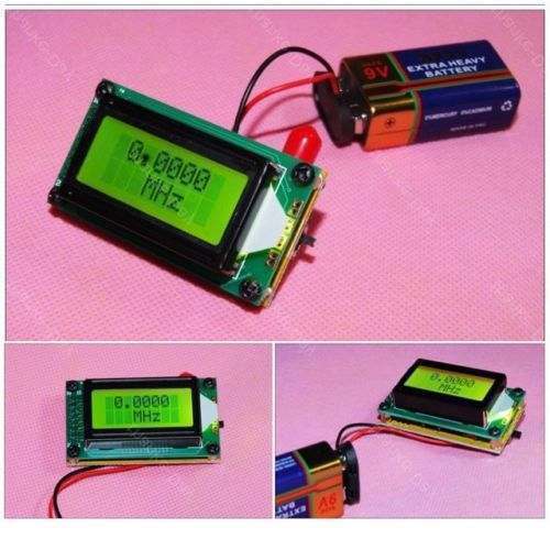 DYKB High Accuracy 1MHz to 500MHz Frequency Counter Tester measurement digital lcd display + Antenna for Ham Radio Amplifier