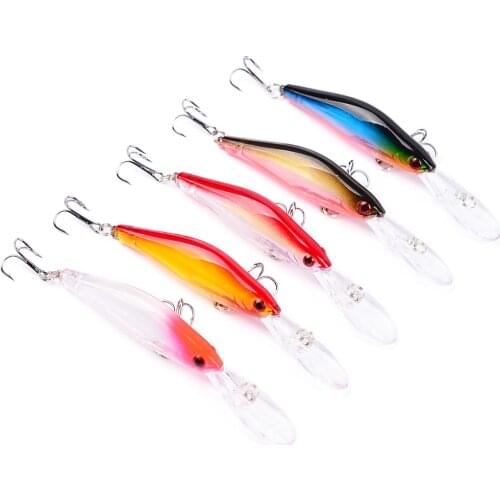 HiUmi 5Pcs 10cm 8g Minnow Fishing Lure Hard Bait Floating Wobblers Carp Fishing Lures Topwater Artifical Baits Fishing Tackle