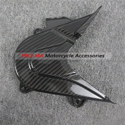 Motorcycle Sprocket Cover in Carbon Fiber For KTM 790 Adventure 2018-2019 Twill glossy weave