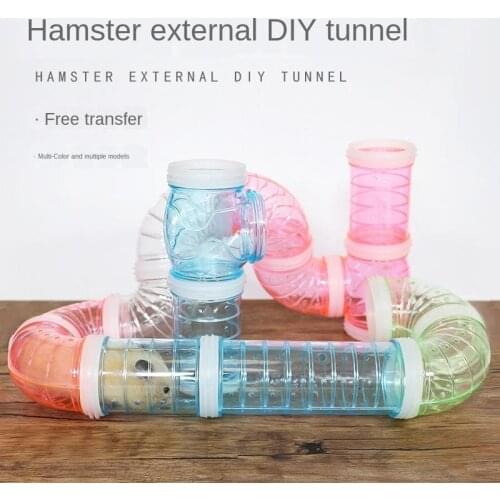 New Hot U-Tube Type Plastic Tube Line Training Game External Connected Tunnel Toys For Small Hamster Animal Cage Accessories