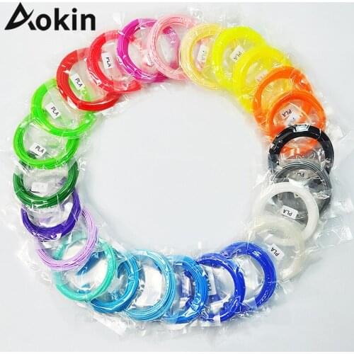 Aokin 10 Meter PLA 1.75mm Filament Printing Materials Plastic for 3D Printer Pen Filament Refills 3D Printing Drawing Filament