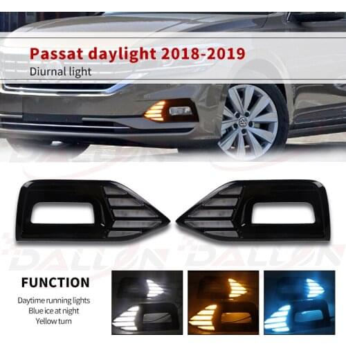 PCS For Volkswagen VW Passat 2018 2019 2020 Dynamic Yellow Turn Signal Relay 12V Car DRL Lamp LED Daytime Running Light